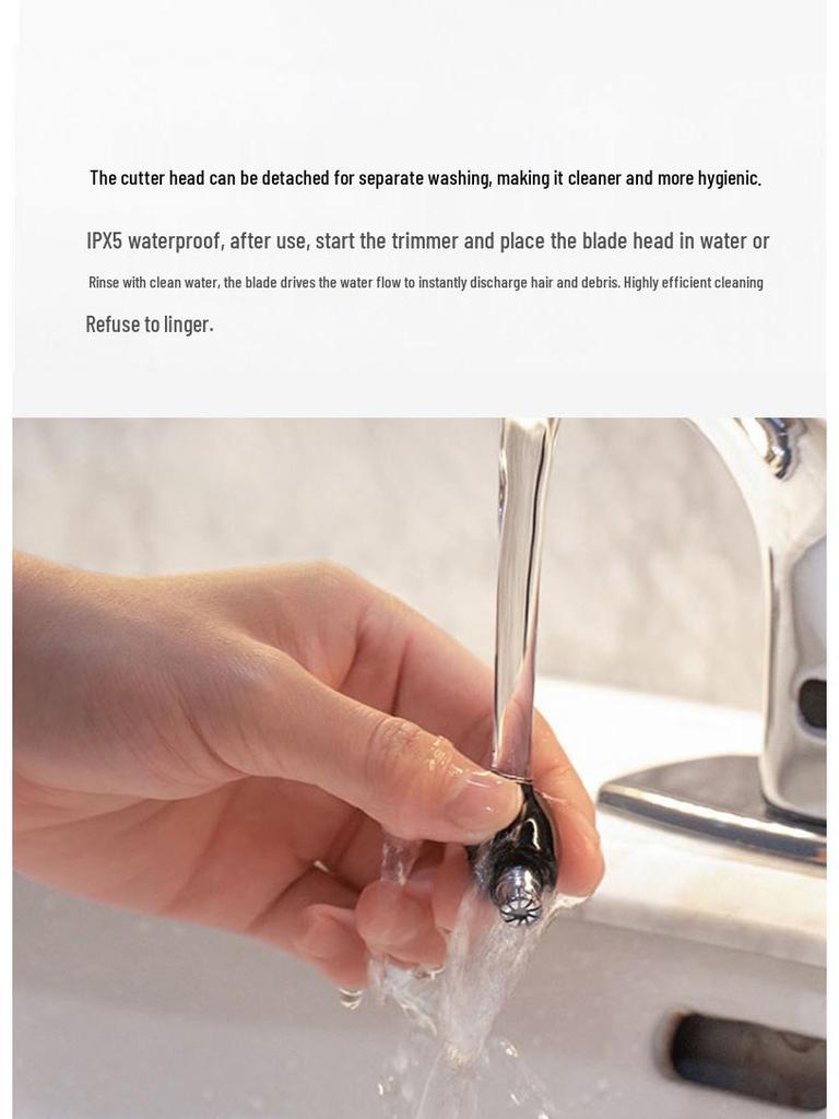 Rechargeable Electric Nose & Ear Hair Trimmer for Men & Women