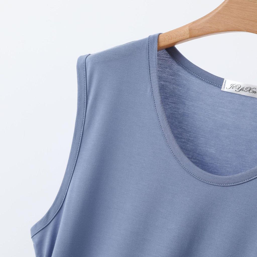 Women's Modal Pajama Set: Sleeveless Tank Top & Loose Shorts, Summer-Weight Plus Size Homewear