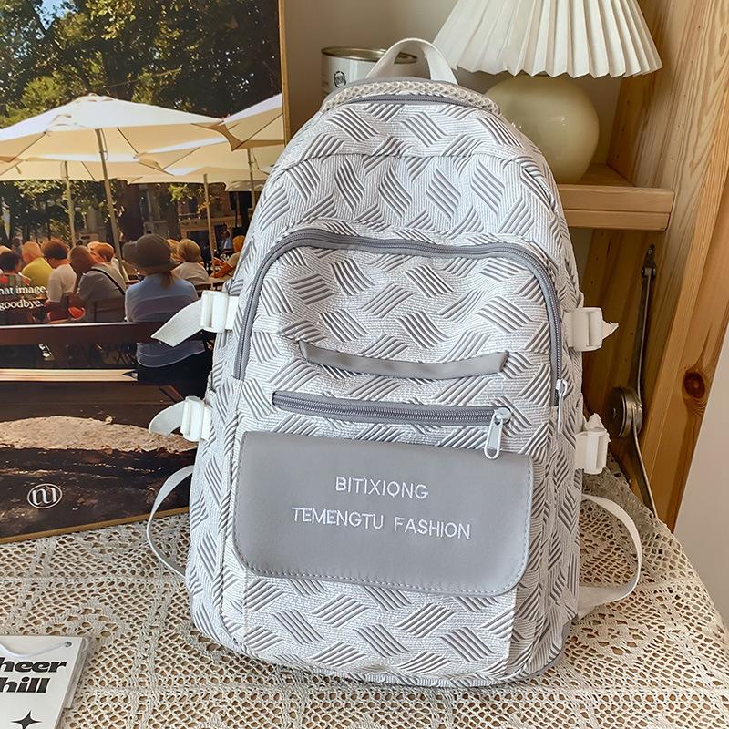 Children's Primary School Students Girls Color Blocking Backpack Middle School Students Junior High School Students Backpack