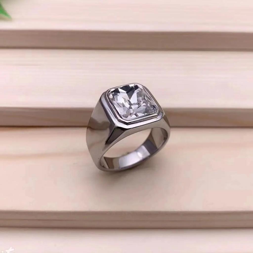 Men's High Quality 316LStainless Steel Multiple Gemstone Styles Onyx Rings