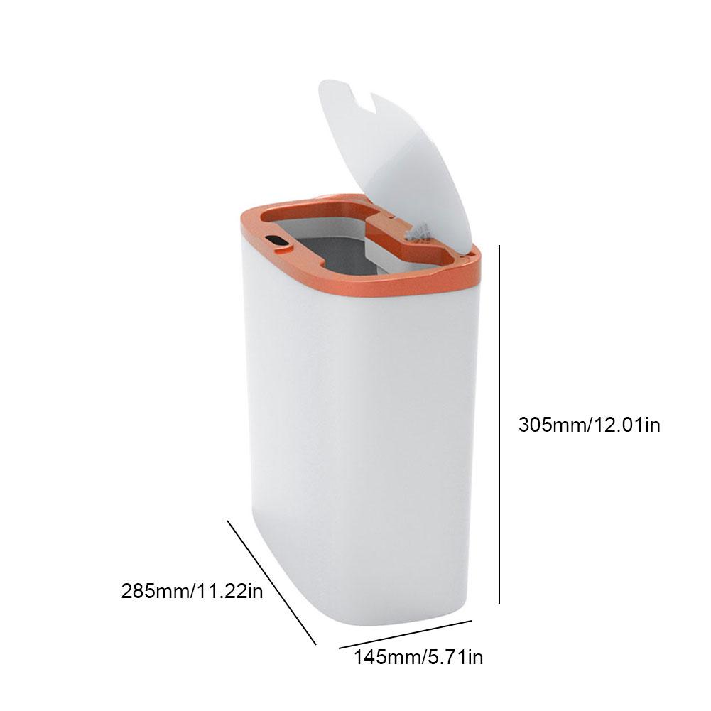 Automatic Sensor Garbage Bucket Large Capacity Narrow Seam Storage Bucket with Lid IPX5 Waterproof Bathrom Accessories