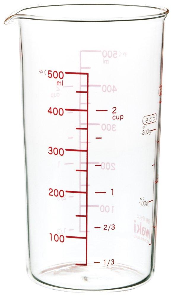 Iwaki Heat-Resistant Glass Measuring Cup, 500ml, KTMC-500