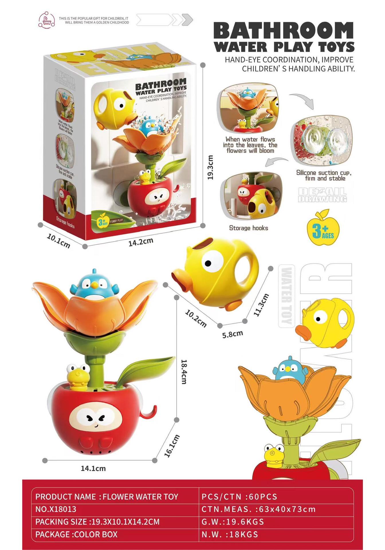 Eco-friendly Water Play Flowers Bloom Bath Shower Toys