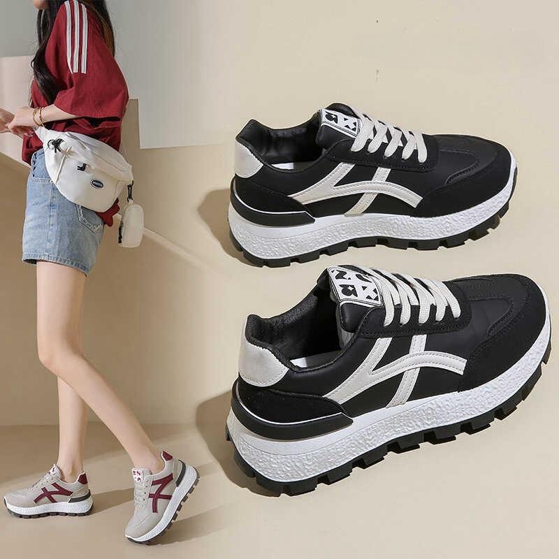 Hot air sneakers women's new spring and summer breathable feet small soft-soled running shoes