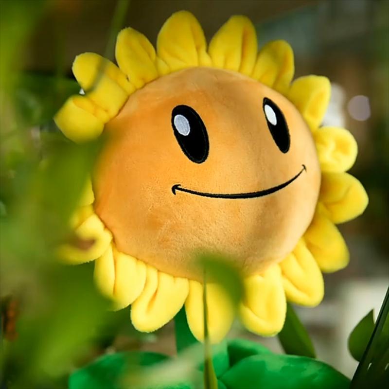Plants Vs Zombies Style Sunflower Peashooter Coconut Plush Doll Large Zombie Pillow Soft Toy For Teens Holiday Gift