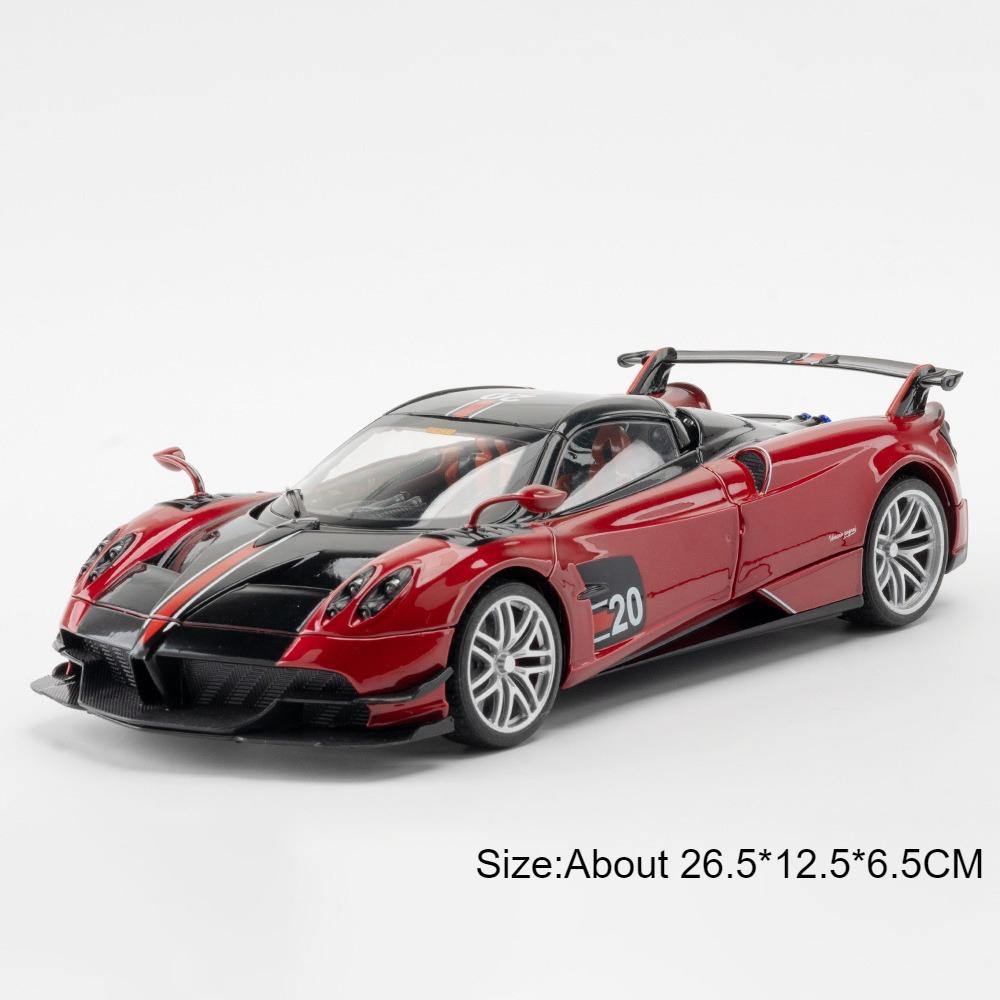 1:18 Large Size Pagani Huayra BC GTR Alloy Diecast Car Model Toy Vehicles Sound Light Shock Absorption Models Kids Presents