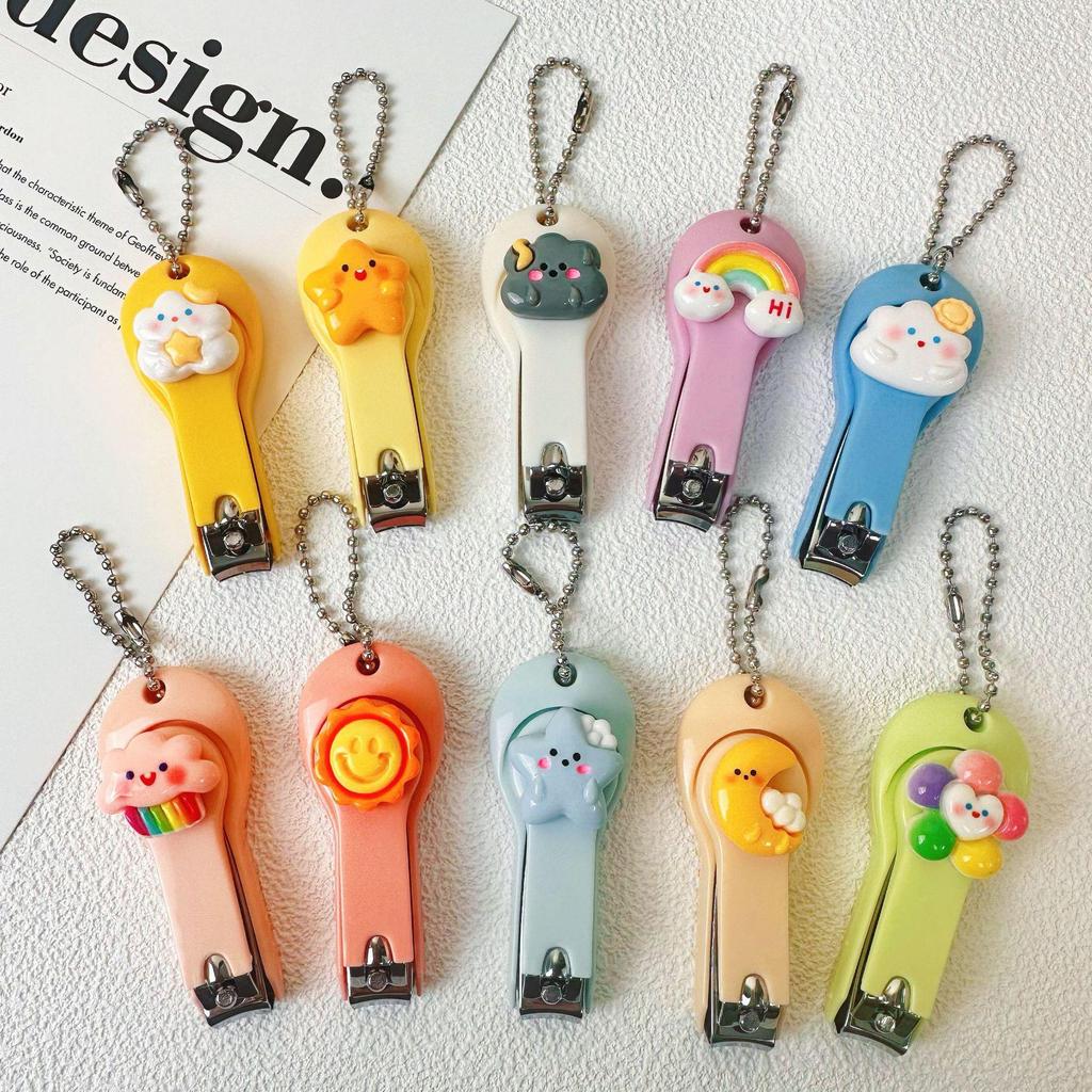 Cute Cartoon Nail Clippers for Kids - Portable, Anti-Splash Manicure Pliers for Children and Students