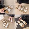 Thick-heeled slippers women's 2025 summer new Korean version versatile square head high-heeled European and American casual fashion cool slippers wom