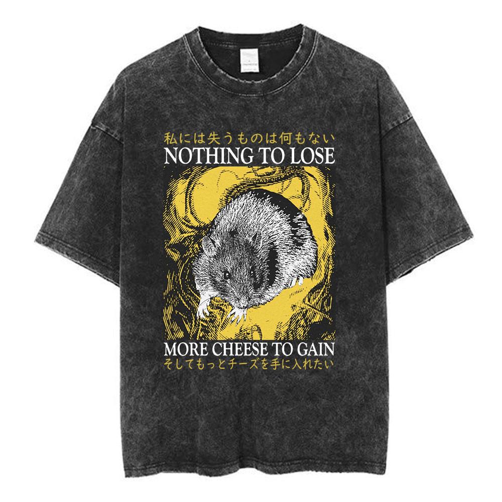 The Horrors Are Never Ending Yet I Remain Silly T Shirt Japanese Funny Frog Vintage Washed Short Sleeve Tshirts Cotton T Shirts S