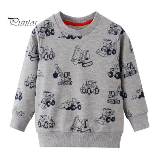 

Детский топ с принтом в виде мультяшных машин, длинный рукав, круглый вырез, свитер с эластичными манжетами и подолом, унисекс, детская толстовка на весну, осень, зиму 100cm