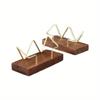 Business Card Box Wooden Business Card Holder Desk Office Decoration Card Case School Work Desk Accessories