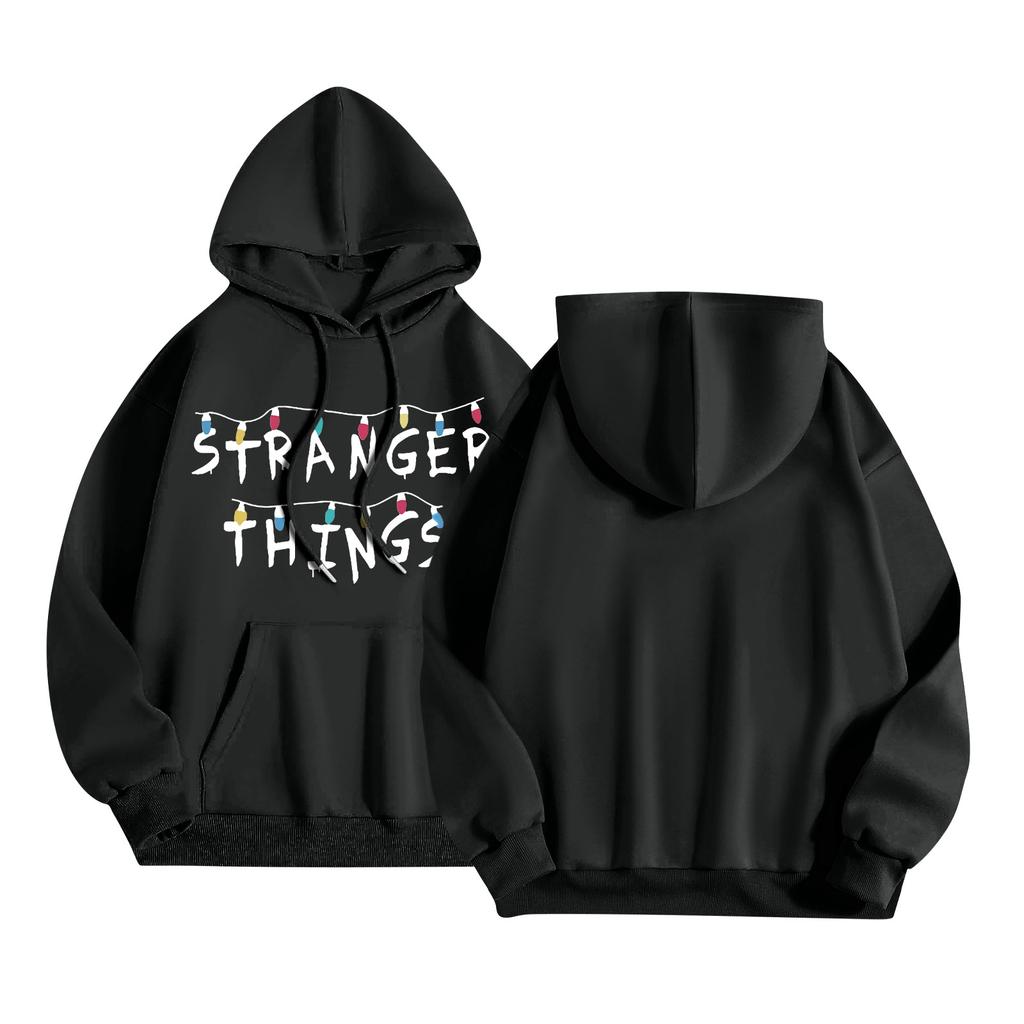 Women's And Men's Unisex Fashion Casual Outfit Sweatsuit Long Sleeve Top Printed Hooded Sweatshirt