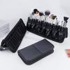 14-40 Slot Large-Capacity Foldable Makeup Brush Bag – Black