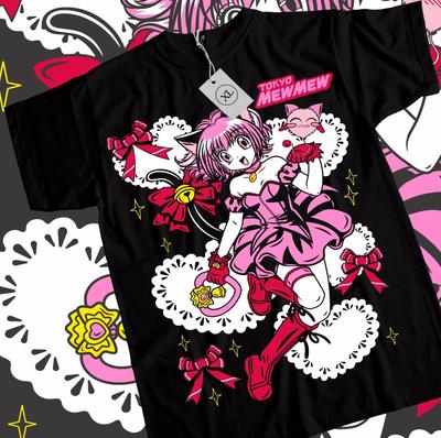 Tričko Ichigo Momomiya Tokyo Mew Mew Kouzelná dívka Harajuku Anime Tričko Všechny velikosti