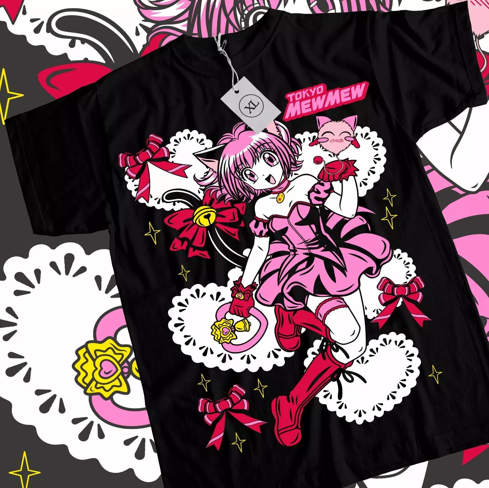 

Ichigo Momomiya T-Shirt Tokyo Mew Mew Magical Girl Harajuku Anime Shirt All Size 2XL