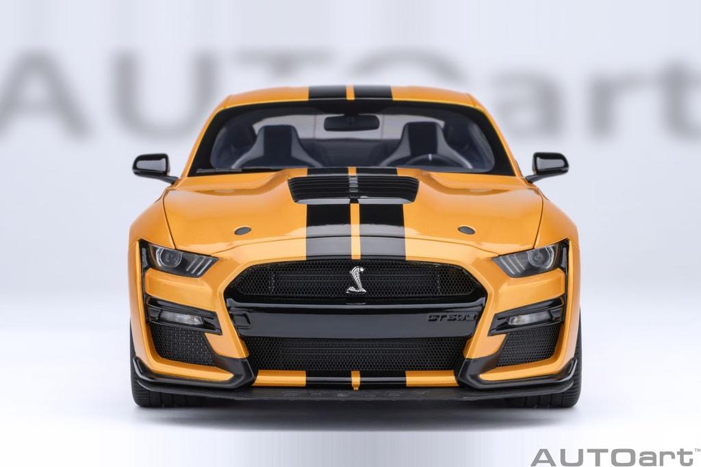 AUTOart Scale Ford Mustang Shelby GT500 Finished Product 73099 1/18 (Orange/Black Stripes)