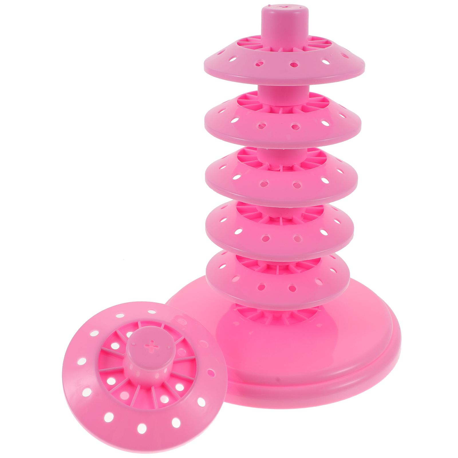 

Ring Perforated Candy Marshmallow Display Rack Lollipop Holder Stand Decorative Desktop Cake Pops Stand Tabletop Display рожевий