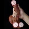 Hautgefühl, realistischer großer Dildo, flexibler Penis, Schwanz mit Saugnapf, weibliche Masturbation, Strapon-Dildo für Frauen und Männer