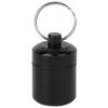 4 Pcs Aluminum Alloy Mini Pill Container Portable Waterproof Pill Keychain Holder Small Size Waterproof Sealing Metal Can