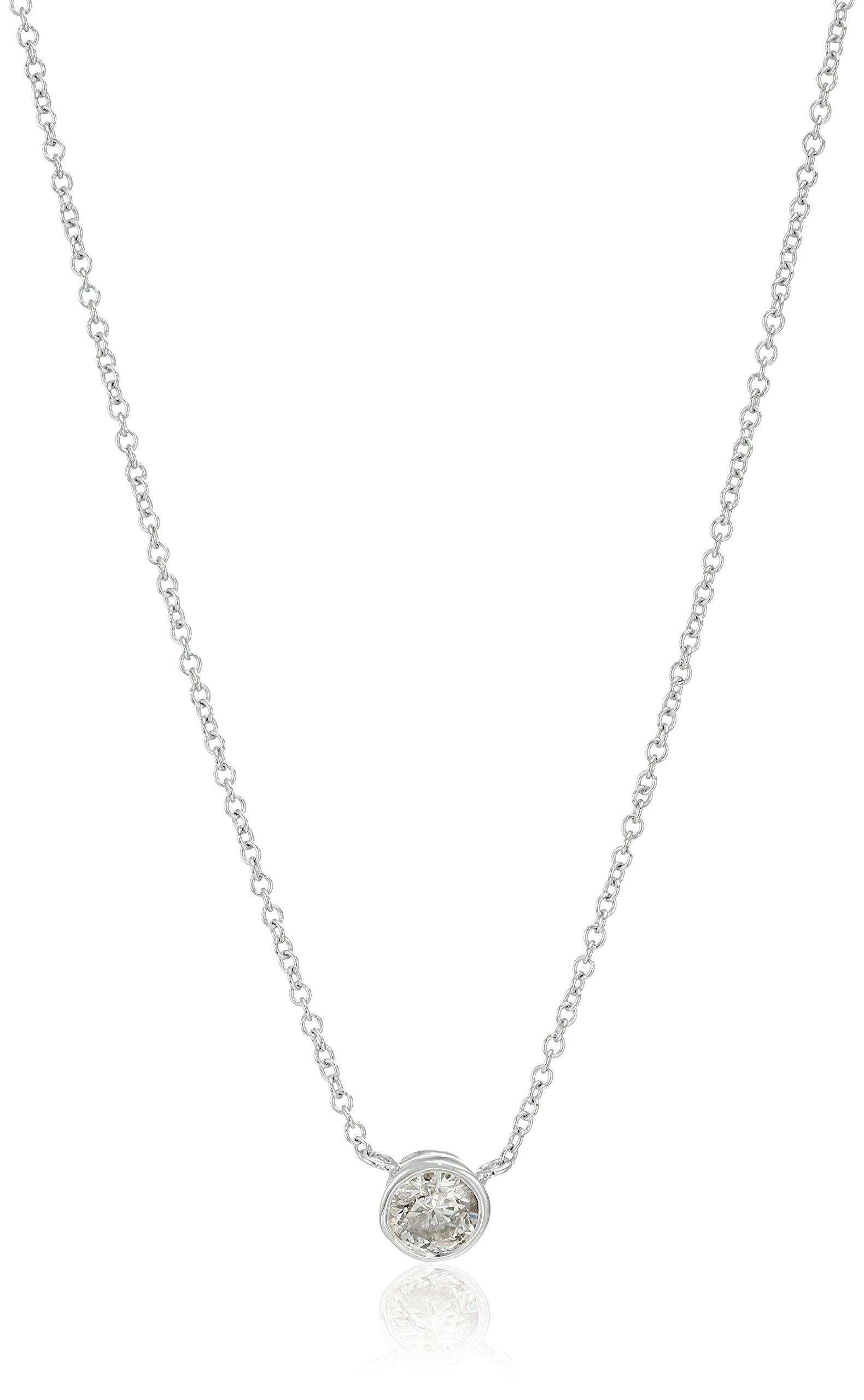 

Діамантове намисто з безелем з білого золота 14 карат (0.3 карата колір K-L, прозорість I2-I3) PDWRBBZ-033-OB білий