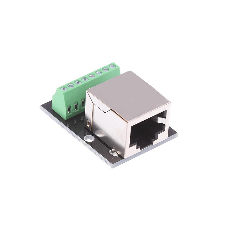 1Pc Rj45 Single/Double Female Adapter Board Rj45 Network Adapter Turns The 3.5-Pitch Terminal To The 8P Network Adapter