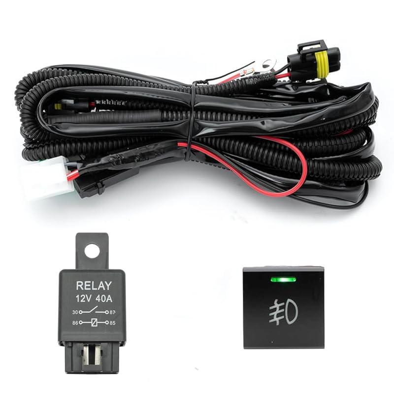 H11 H8 880 881 Fog Light Wiring Harness Socket Wire Connector For 2005- Toyota Tundra Tacoma 4Runner RAV'4 Prius For Scio'N For Lexus With 40A Relay