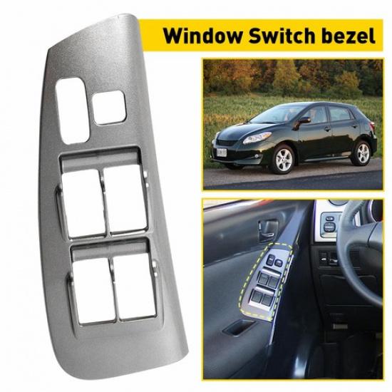Driver Side Window Switch Trim Bezel Plate Gray For 2003-2008 Toyota Matrix EXV