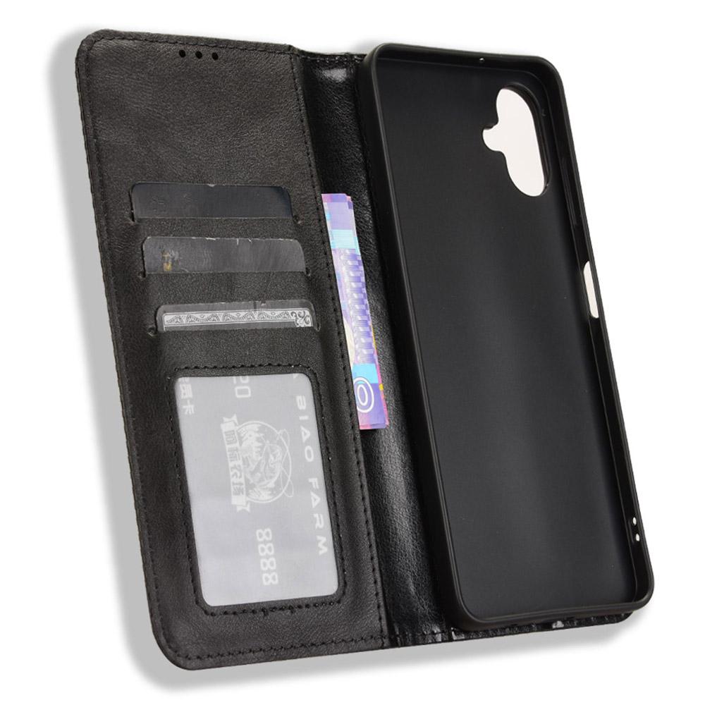 For Samsung Galaxy A06 4G/A06 5G Leather Case Wallet Stand Retro Texture Phone Cover