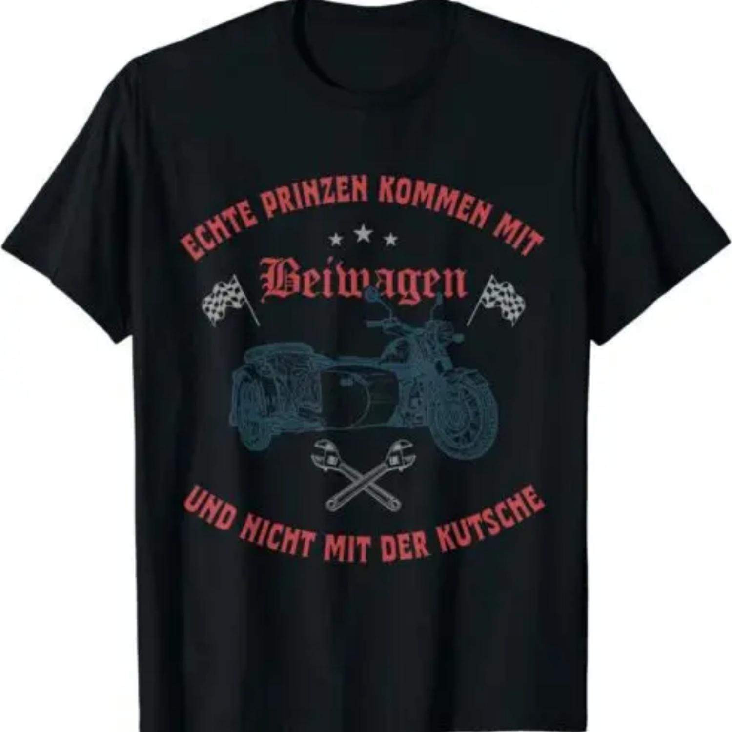 

Neu Ural Motorrad Gespanne Beiwagen Motorradfahrer Premium T-shirt XXXXXL чорний