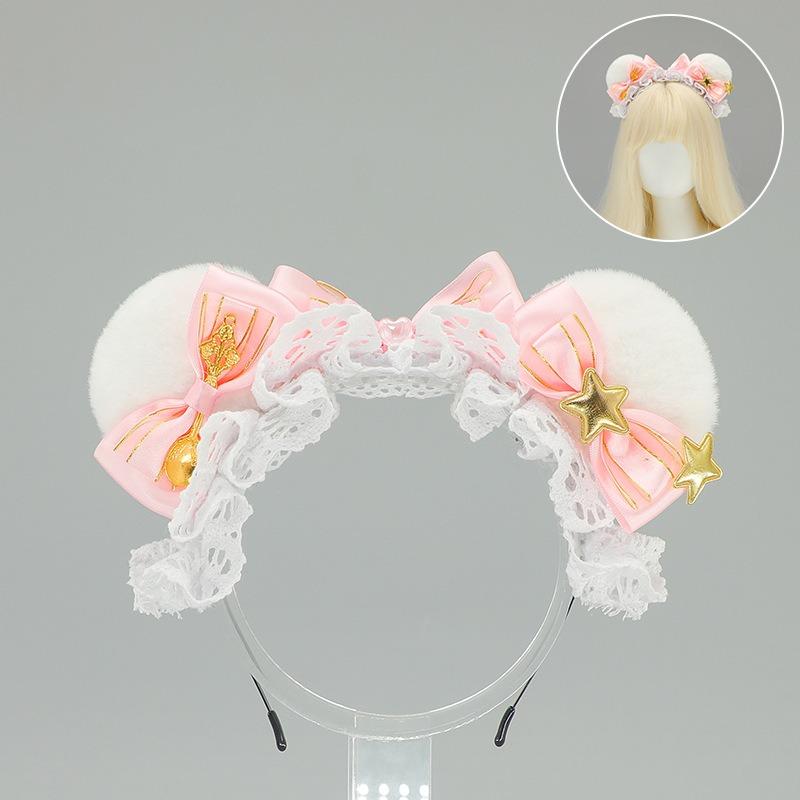 Handmade Gorgeous Bear Ear Headband Two-dimensional Soft Girl Girl Headgear Comic Show Lolita Bear Ear Headband