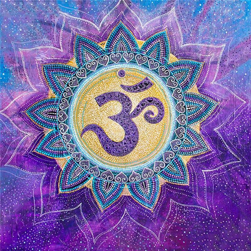 Pełna Okrągły Żywica Krajobraz Diament Malarstwo Kwiat Mandala DIY Diament Haft Obraz Dżetów Rzemieślniczych Prezent