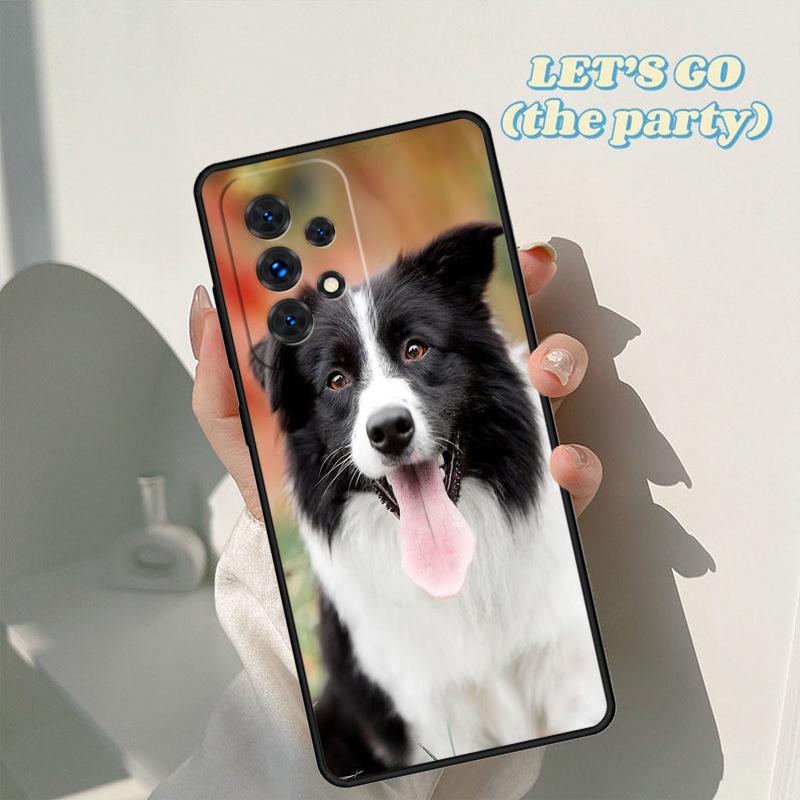 Beautiful Fun Border Collie Dog Puppies Case For Samsung Galaxy A42 A31 A40 A51 A71 A32 A80 A91 A52 A72 A73 A20e A50 A70 A11 A12