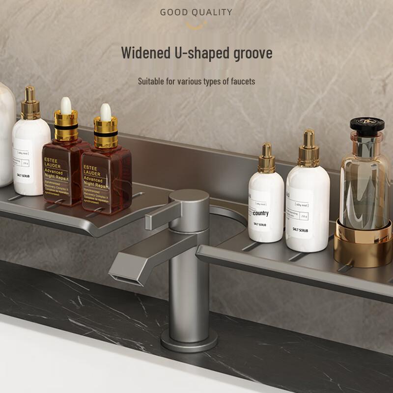 Modern Punch-Free Wall-Mounted Bathroom Shelf