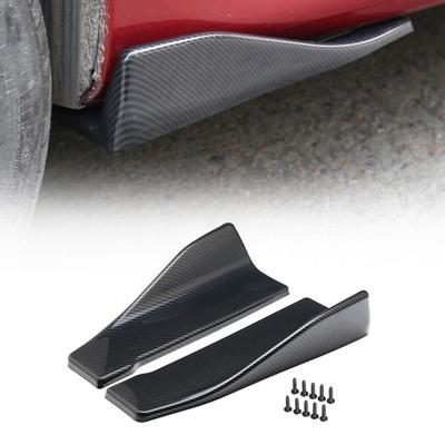 Bruce & Shark 2-teilige 35cm Universelle Auto-Seitenschweller/Heckstoßstangen-Lippenstreifen Splitter Kratzfeste Verlängerungen, Universelle Kohlefaser