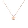 Rose Gold Titanium Steel Jewelry Necklace Female Niche Design Double-Sided Three-Dimensional Blessing Pendant Collarbone Chain Versatile
