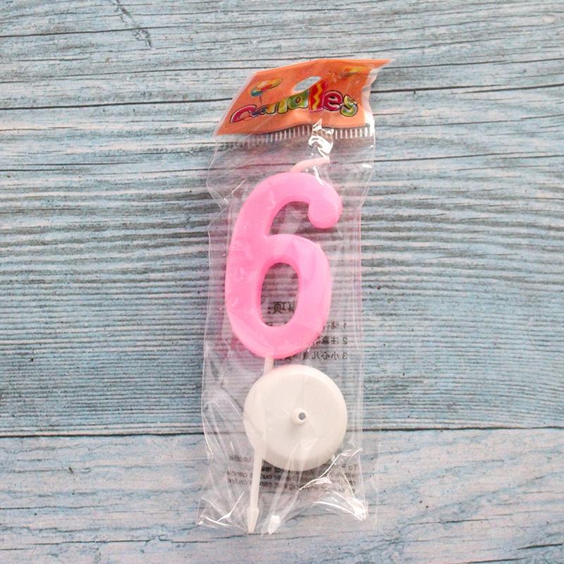 Digital Candles Medium Pink Independent Packaging Digital Children's Birthday Cake Baking Decoration Candles