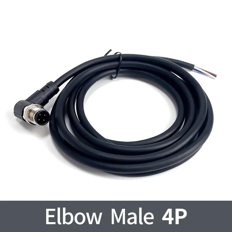 Conector senzor M12 de 2 metri mufă cablu impermeabil Masculin și Femeie 4 5 8 12Pin PVC Conectori M12 de turnare prin injecție integrate