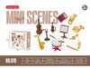 Mini Dollhouse Accessories: Bedroom & Kitchen Play Furniture Set