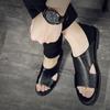 Mode Mode Lässige Ledersandalen für Herren Sommer Neu Designer Outdoor Rutschfest Weichsohlige Schwarze Römische Strandschuhe Sandale Mann