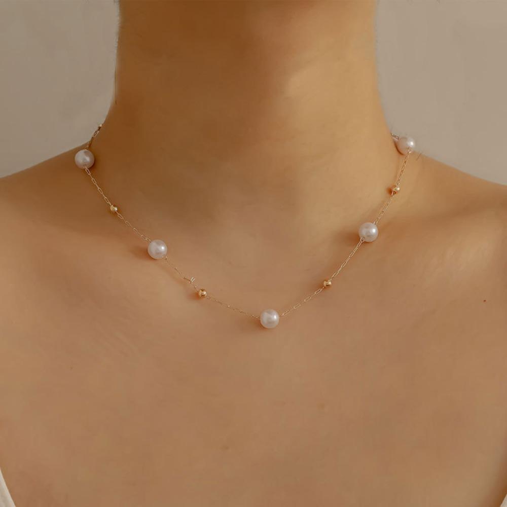 Pearl Tassel Necklace with Multiple Ways of Wearing Trendy Elegant Imitation Jewelry Accessories for Women Girls