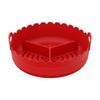 Food-grade 3 Grids Oven Tray Multi-color Divided Airfryer Basket Silicone Air Fryer Liners  Home
