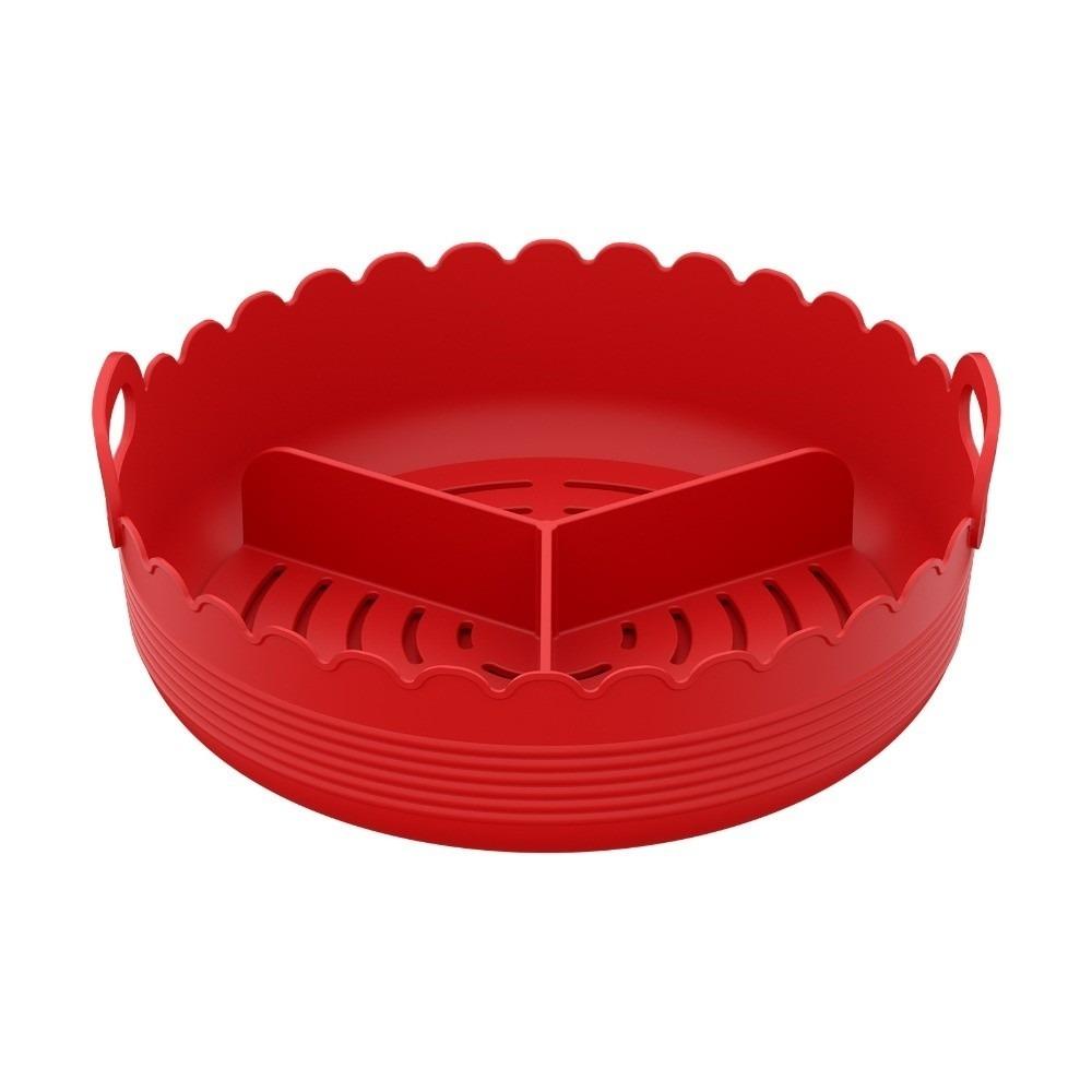 Food-grade 3 Grids Oven Tray Multi-color Divided Airfryer Basket Silicone Air Fryer Liners Home