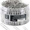 Colorful Large Paperclips & Binder Clips: Nickel-Plated Silver Office Stationery for Bookmarks and Test Papers.