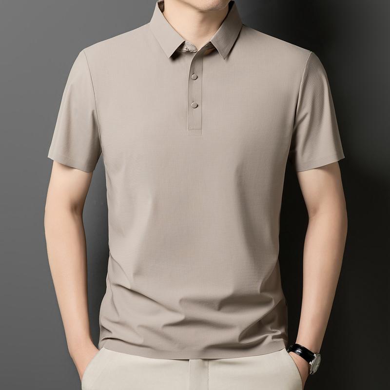 Ice Silk POLO Shirt Short-sleeved T-shirt Casual Polo Shirt T-shirt