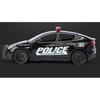 1/24 Tesla Model Y SUV Alloy Police New Energy Car Model Diecast Metal Vehicles Car Model Simulation Sound and Light Children Toy Gift