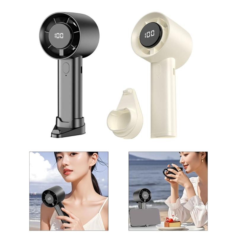 Handheld Mini Fan USB Rechargeable 100 Speed Quiet Desk Fan Portable Cooling Fan for Indoor Outdoor Use Birthday Gift