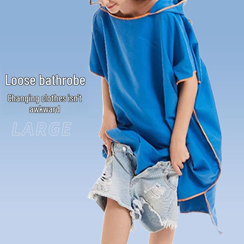 Serviette/Cape de Plage Adulte à Capuche en Microfibre à Séchage Rapide