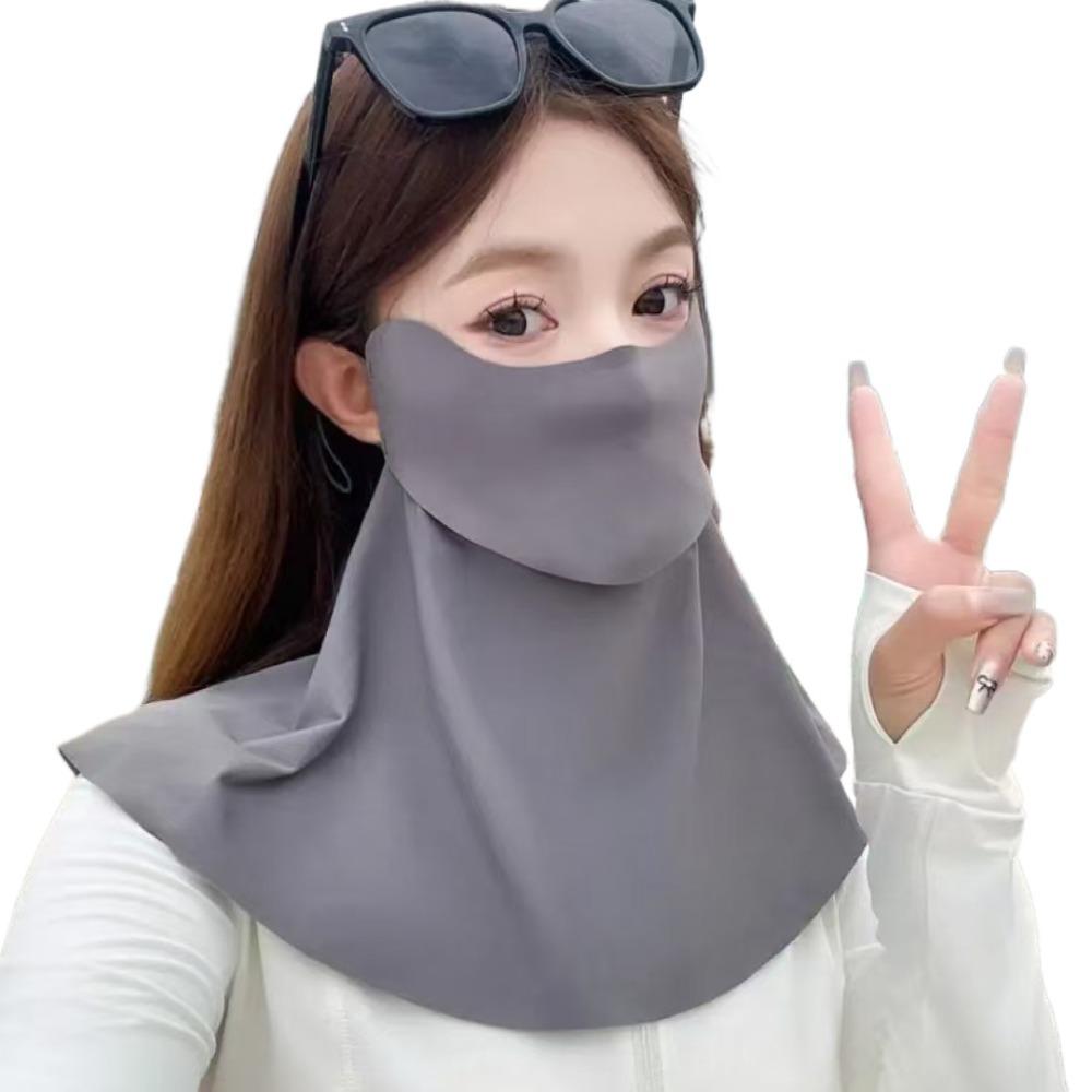 Breathable Summer Ice Silk Face Mask Fishing Face Shield Neckline Face Cover  Driving
