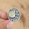 Sterling Silver Garden Quartz Gemstone Handmade Promise Statement Ring Jewelry