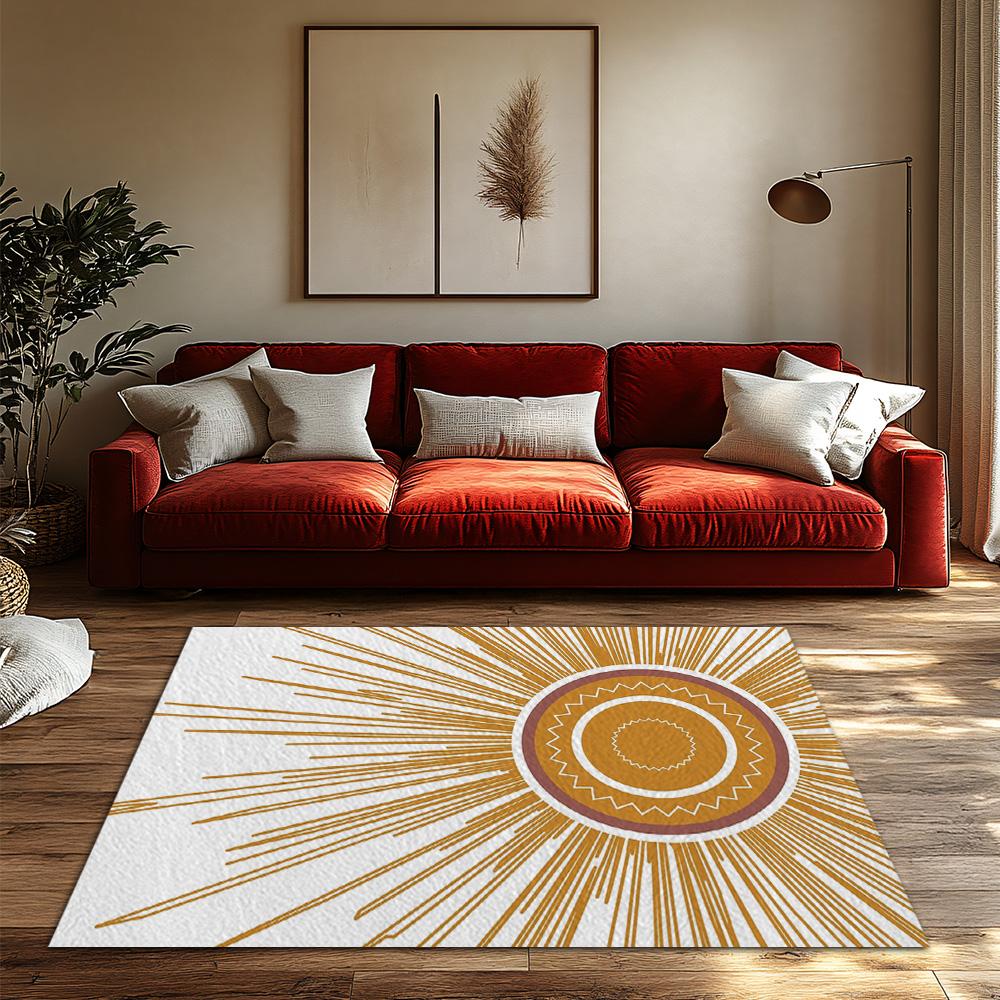 Geometrischer Teppich Moderner Abstrakter Teppich Wohnzimmer Bodenteppich Heimdekoration Rutschfester Innen-Außenbereich Teppiche